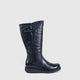 Hush Puppies Luna Leather Long Boot Black 01402 DB28 Boots | familyshoecentre