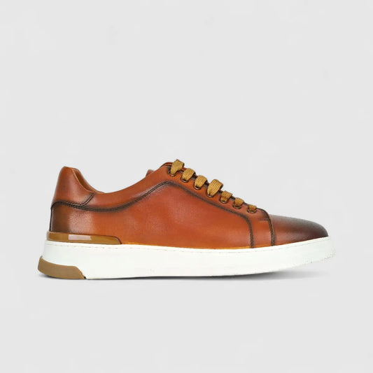 Formales Men's Leather Sneaker FM2025-848 Tan FK13