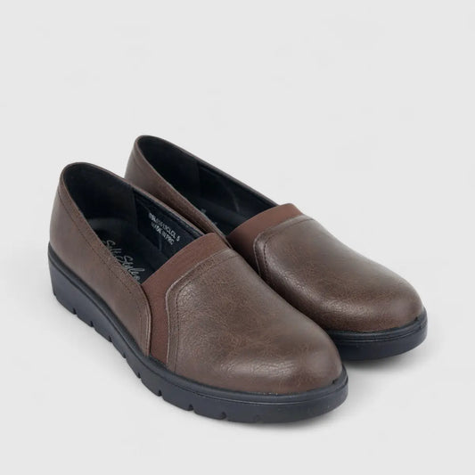 Hush Puppies Soft Style Comfort Wedge Pump Loren Chocolate SSL01613 SS331