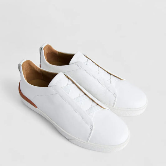 Formales Men's Leather Sneaker FM2025-826 White FK56