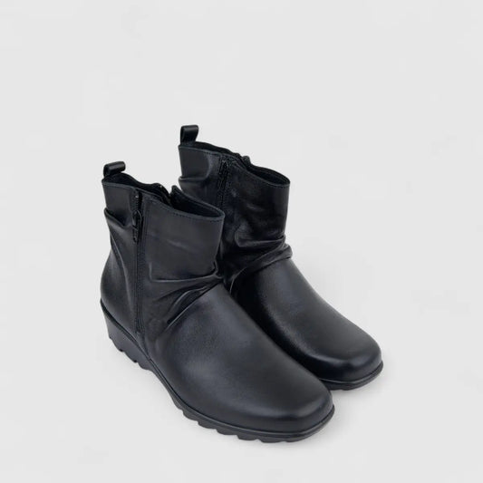 Hotter Ladies Comfort Ankle Boot Milton Black HB26