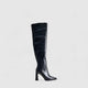 Bulbul Heel Long Boot Black CAR5039 Boots | familyshoecentre