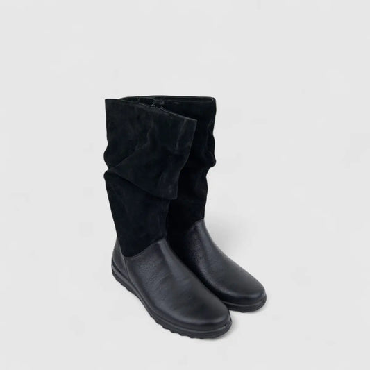 Hotter Ladies Comfort Long Boot Mystery Black HB29