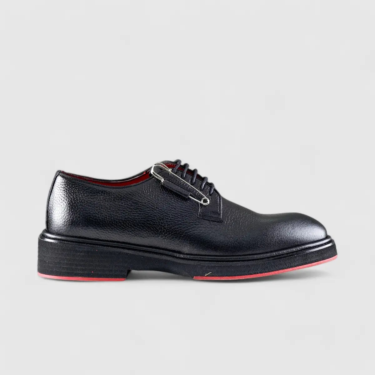 Formales Men's Chunky Sole Dress Oxfords Black Floater Red Sole
