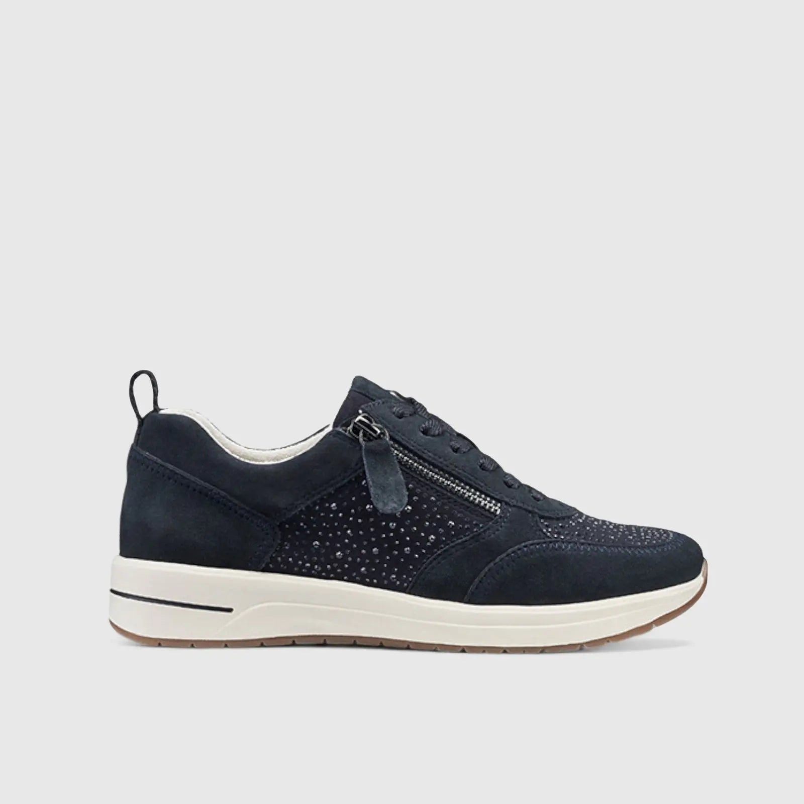 Zodiac Comfort Wedge Sneakers Navy – familyshoecentre