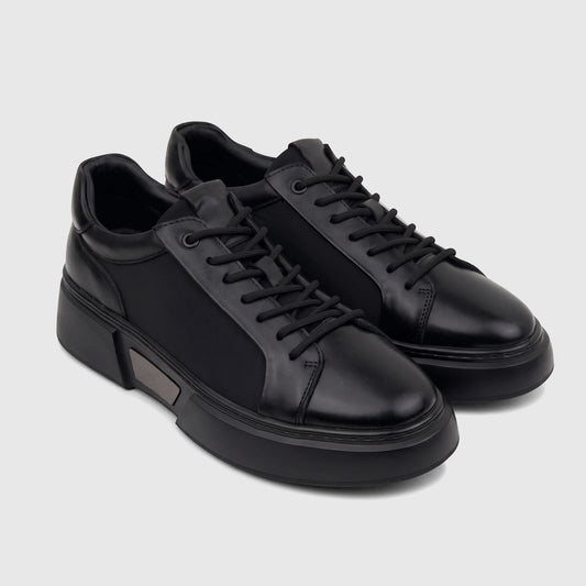 Babucci Men's Leather Sneaker K13050401-1 Black BAB039