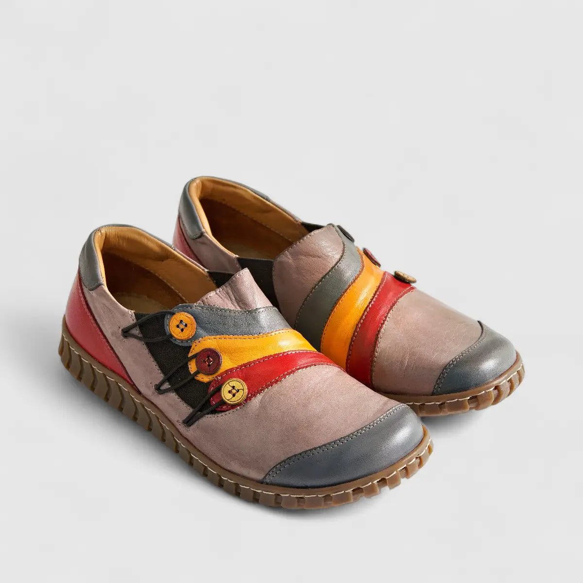 Karyoka Comfort Leather Casual 3052 Multi Oxfords | familyshoecentre