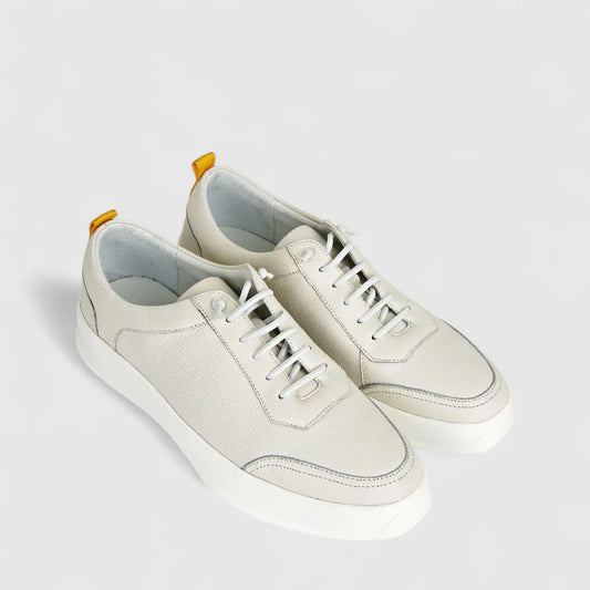 Formales Mens Leather Sneaker FM23818-20 White FK16