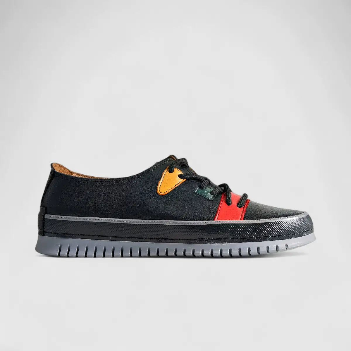 Karyoka Comfort Leather Casual 5015 Black Oxfords | familyshoecentre