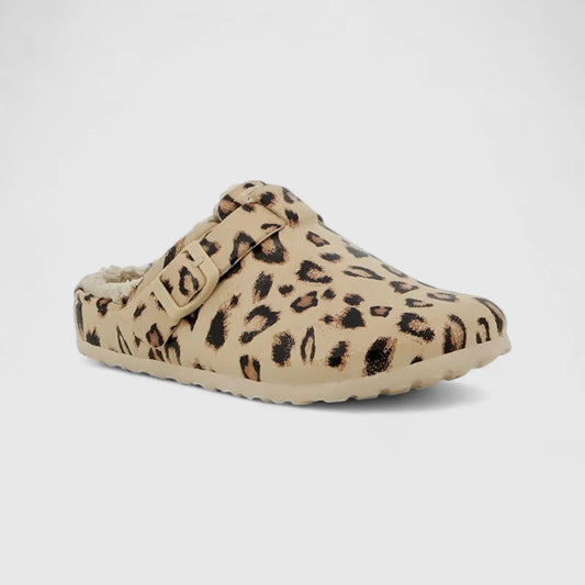 Hush Puppies Soft Style Desi Fur Slippers SSL01503 Leopard Multi