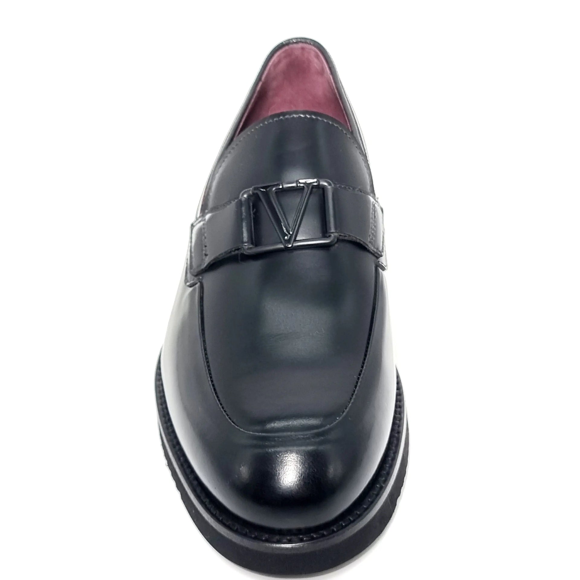 VALENTINO 19650 BLACK SLIP ON Loafers | familyshoecentre