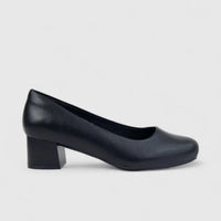 Hush Puppies Soft Style Ladies Comfort Block Heel Court Fynn SSL01619 Black SS333