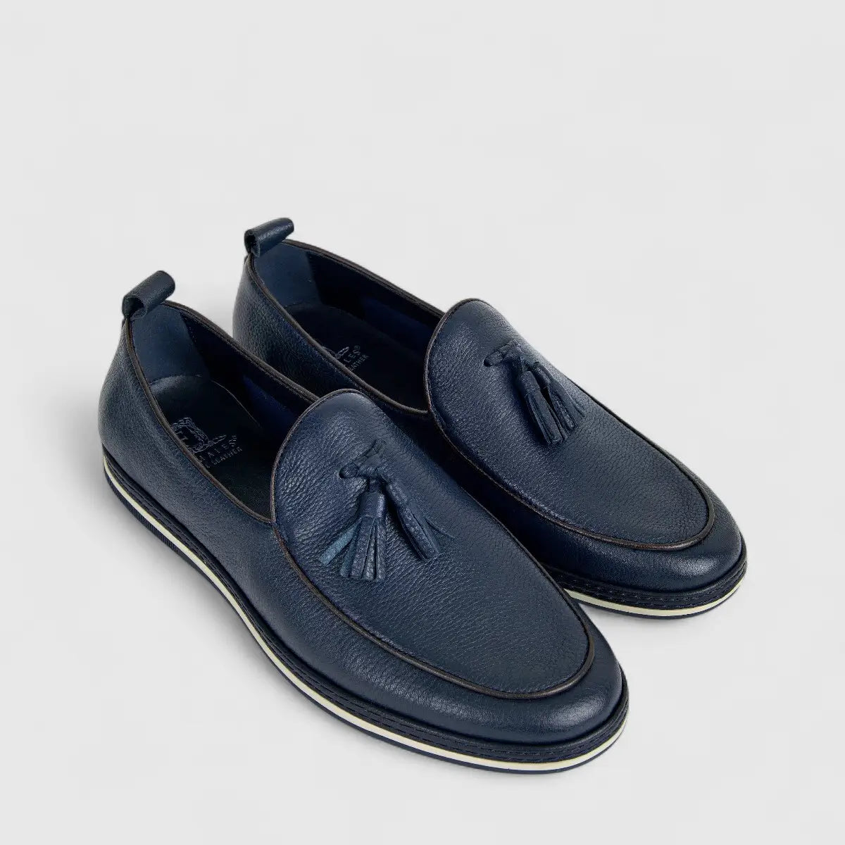 Formales Men's Leather Loafer FM2025-811 Navy FK15