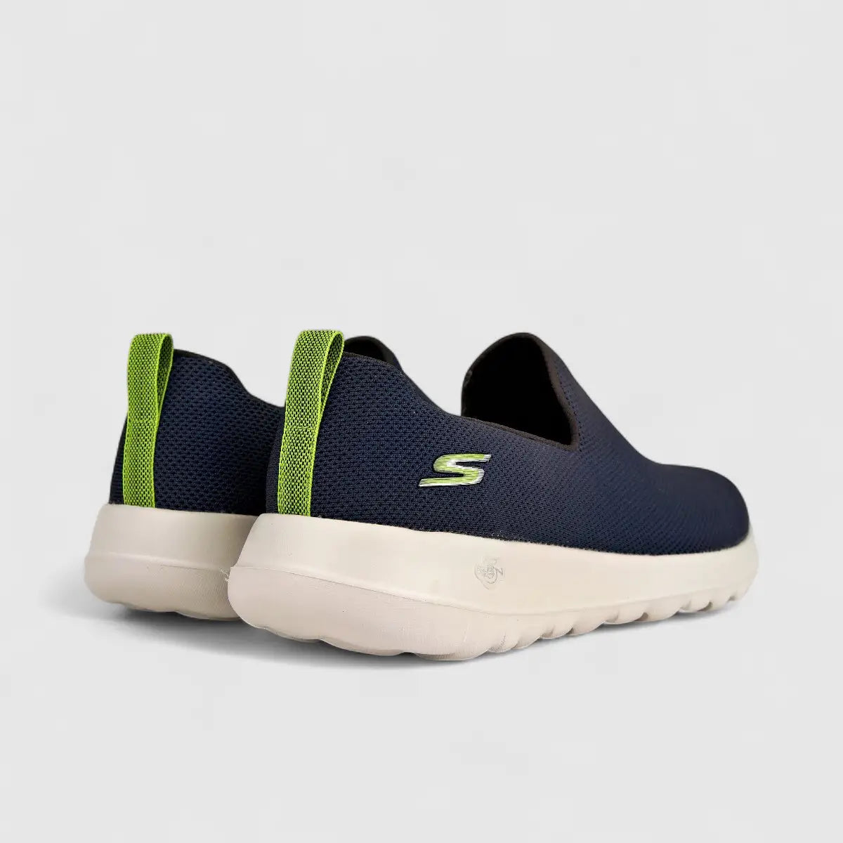 Skechers Men's Comfort Slip On Go Walk Max 216114 Navy Lime SM94 Sneakers | familyshoecentre
