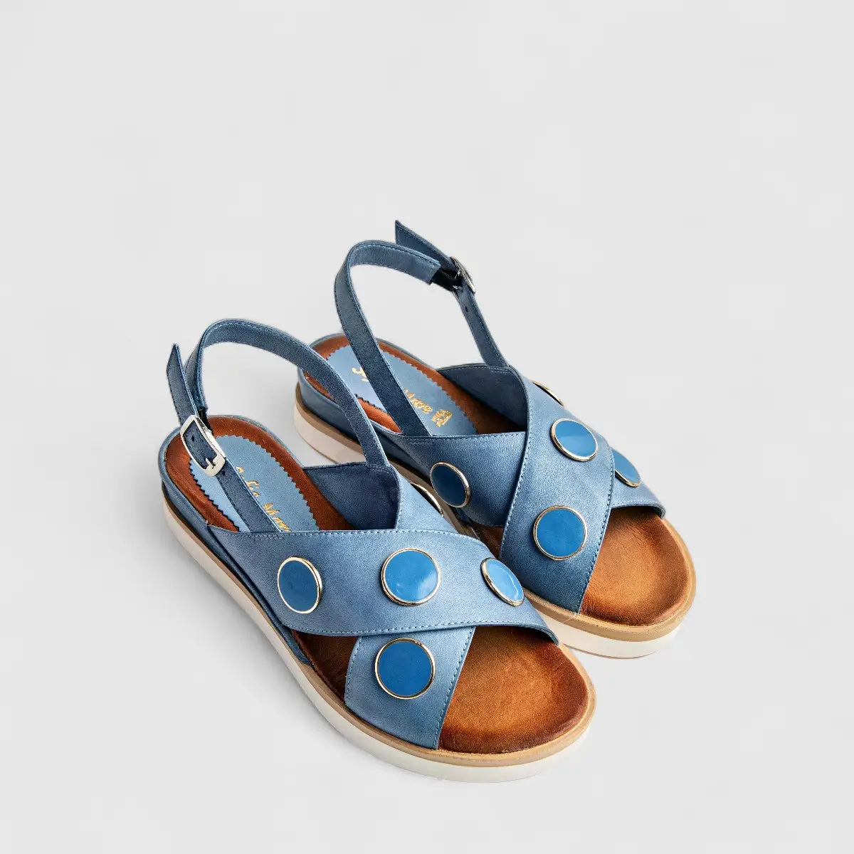 Sofia Mare Ladies Leather Comfort Sandal 11832 Blue SF80