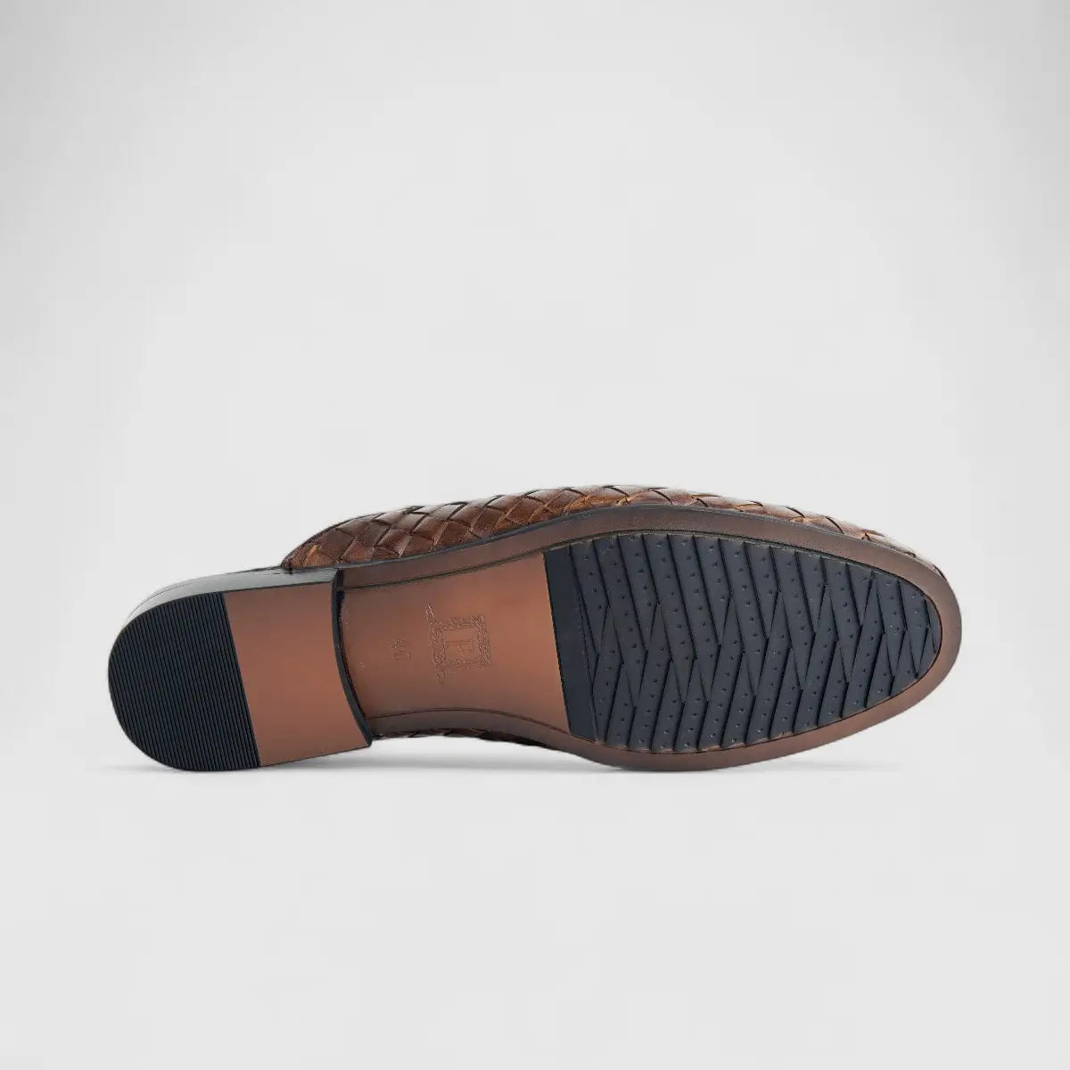 Formales Men's Leather Slip On Open Back AA512-3 Coffee EL135