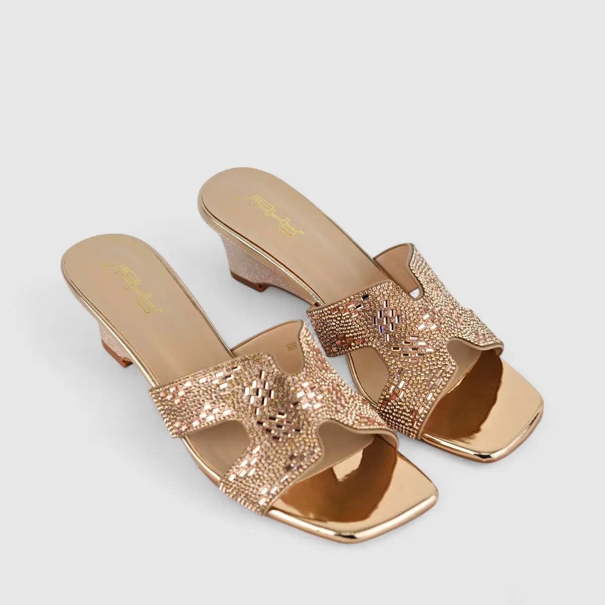 Bulbul Ladies Evening Wedge HAR038 Champagne