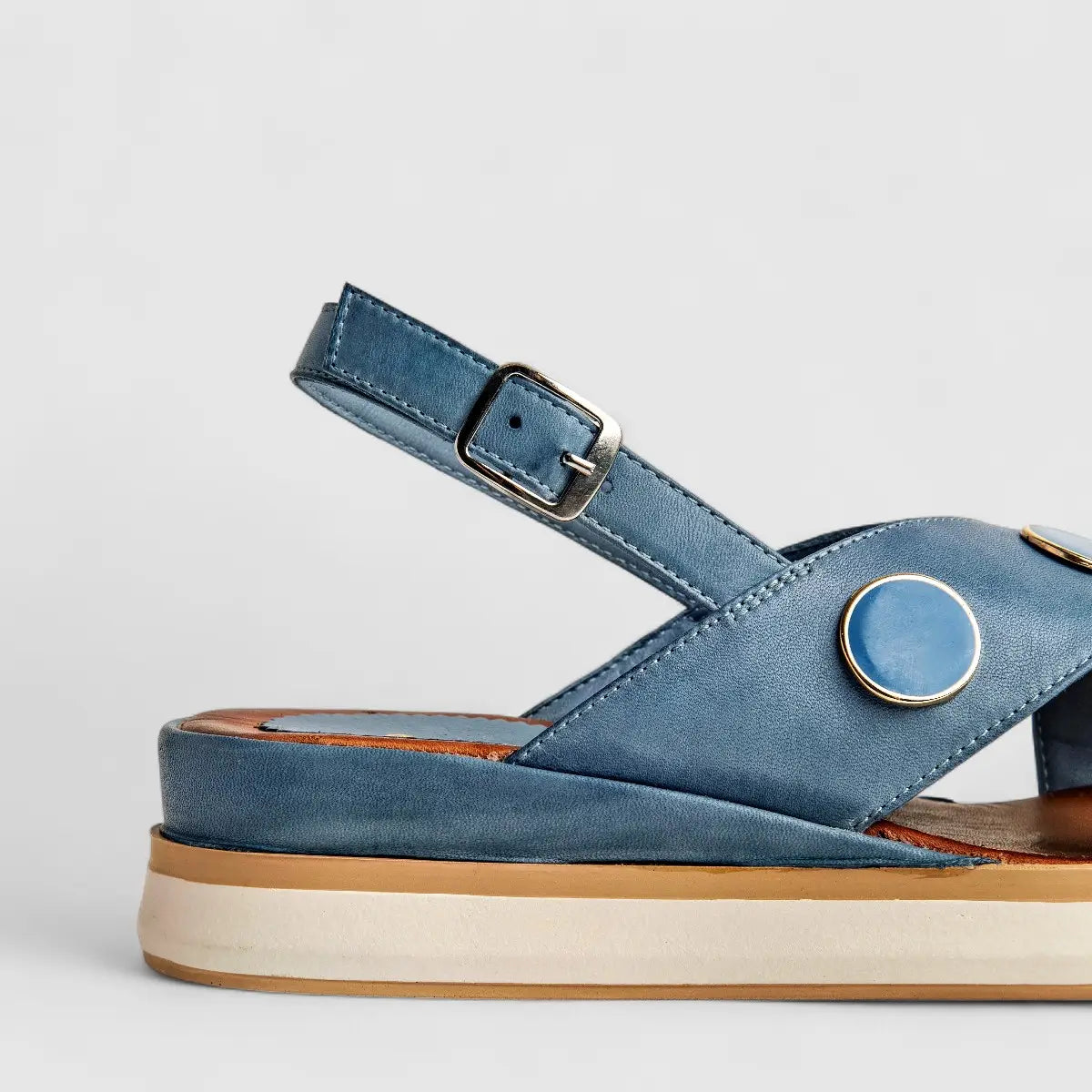 Sofia Mare Ladies Leather Comfort Sandal 11832 Blue SF80