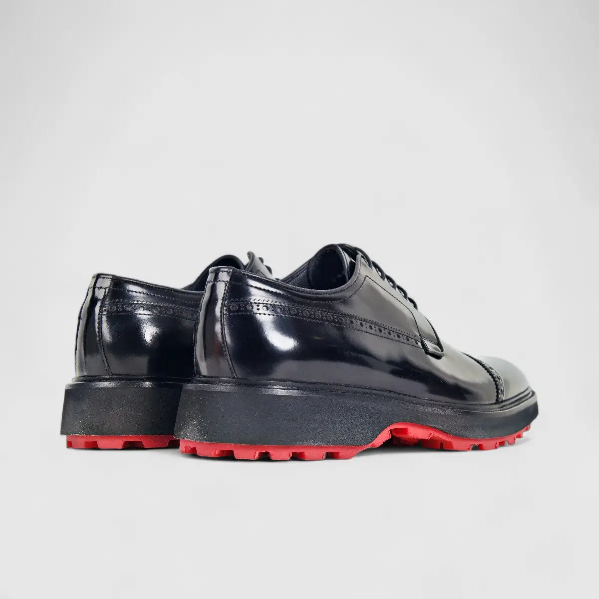 Formales Men's Leather Chunky Sole Lace Up 0495 Black FC114