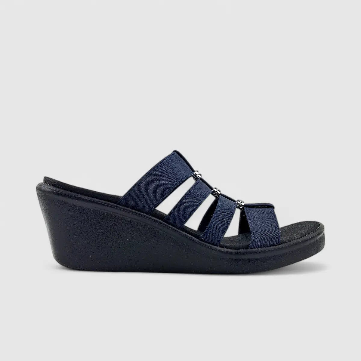 Skechers Ladies Rumble On Sandal Navy 33215 Sandals | familyshoecentre