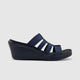 Skechers Ladies Rumble On Sandal Navy 33215 Sandals | familyshoecentre