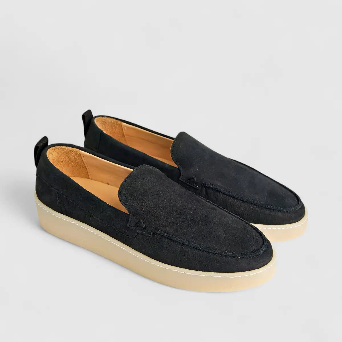 Bulletti Men's Suede Loafer W2409003 Black BK4