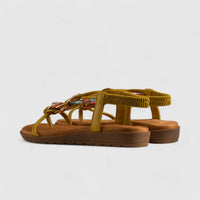 Bulbul Flat Bling  Sandal Yellow HAR012 Sandals | familyshoecentre