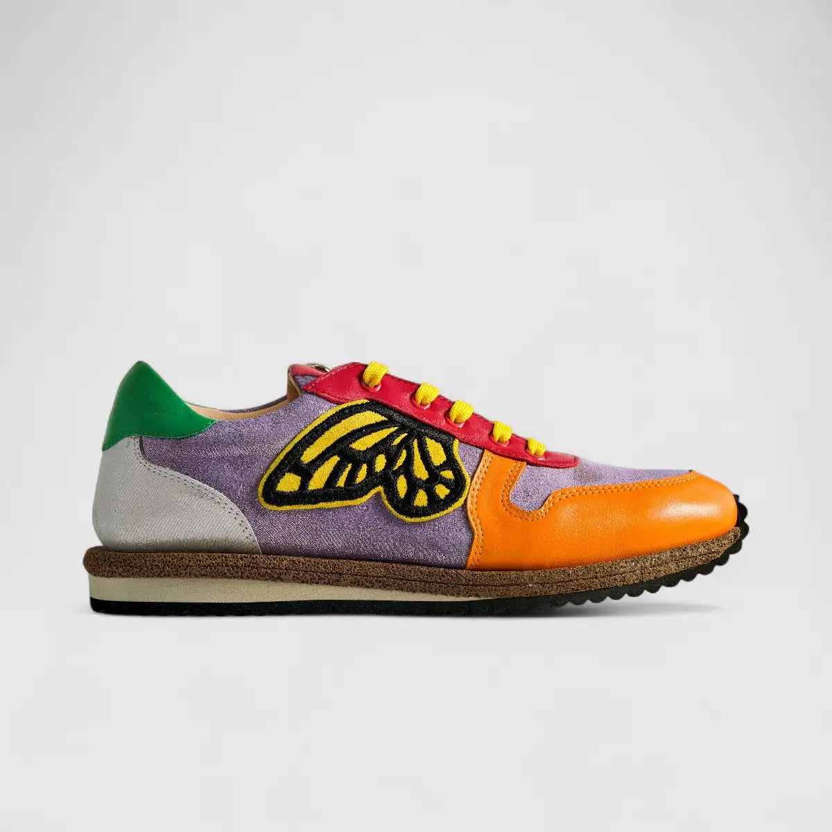 Poletto Ladies Leather Sneaker Multi Butterfly 4257163 Sneakers | familyshoecentre