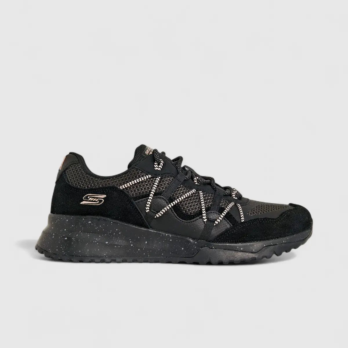 Skechers Ladies Comfort Sneaker Bobs Squad 3 117188 Black SW91