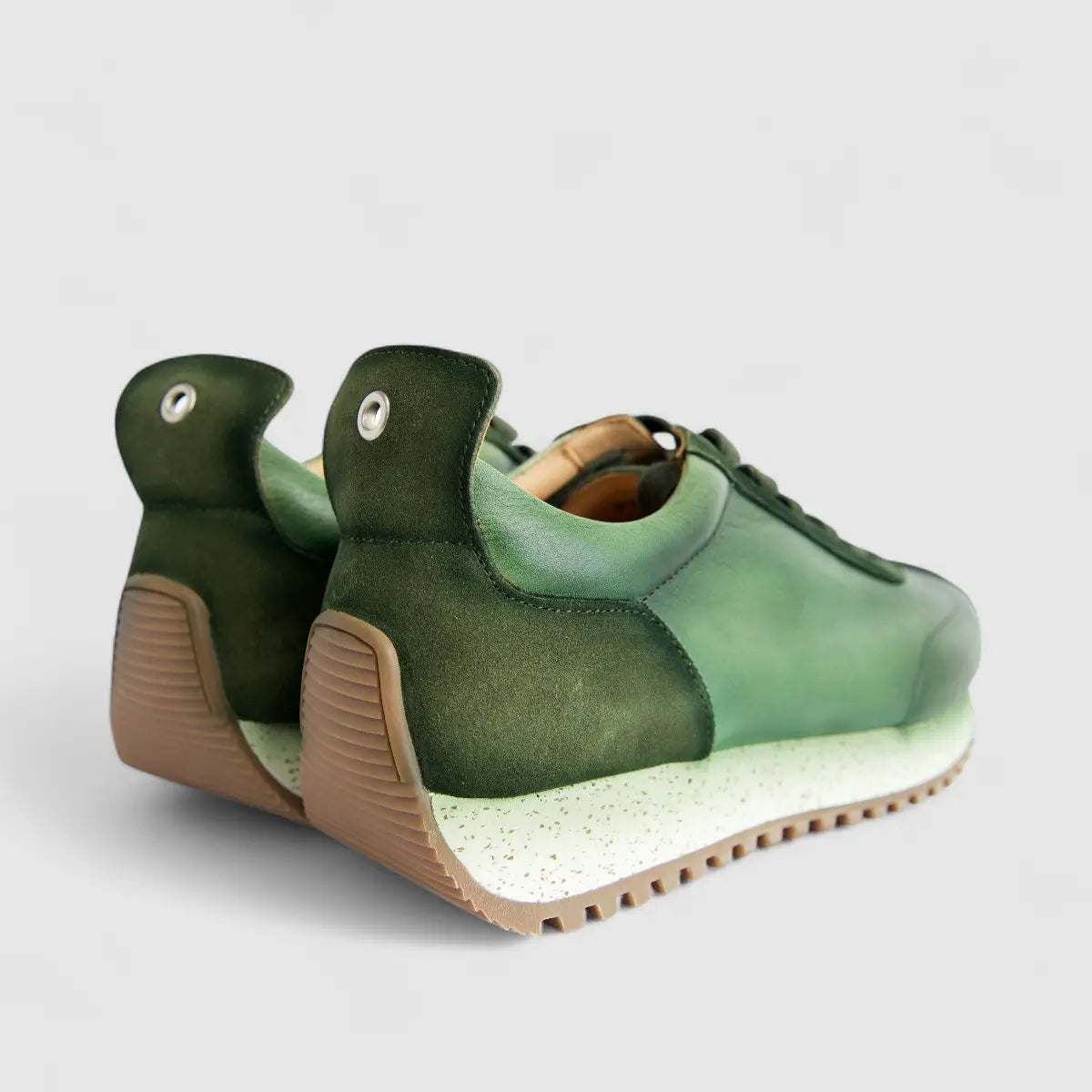 Bulletti Men's Leather Sneaker W2409050  Enzo Green BK16