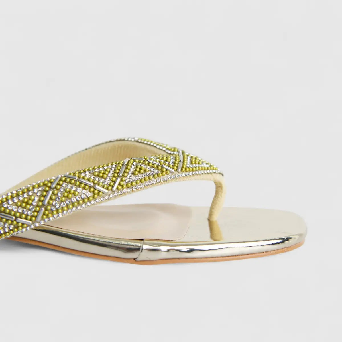 Bulbul Ladies Evening Sandal Light Gold HAR060