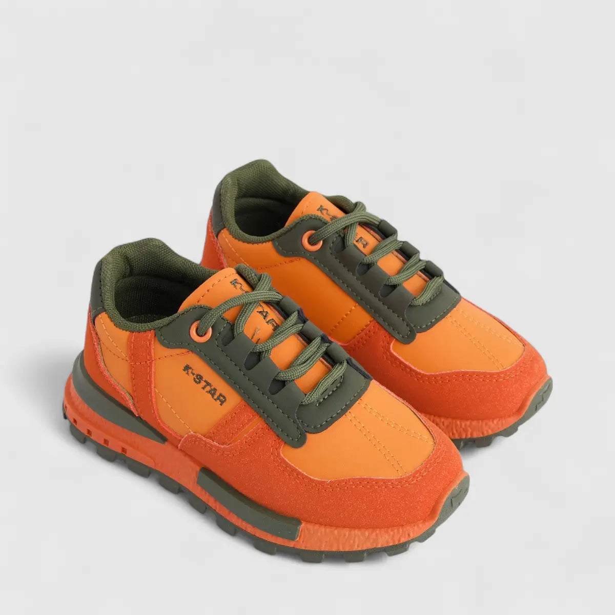 Klevas Boys (UK10 TO UK2) Casual Sneaker K7203B Gabino Orange KC2