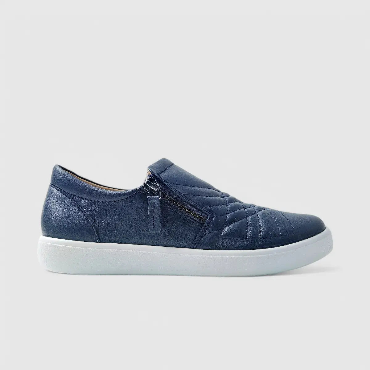 Hotter Poppy Slip On Comfort Sneaker Navy Sneakers | familyshoecentre