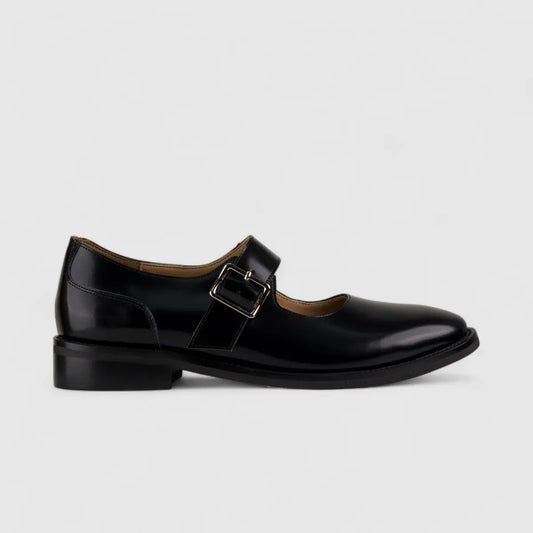 Morbido Leather Moc Pump Loafer Black NSH500-15