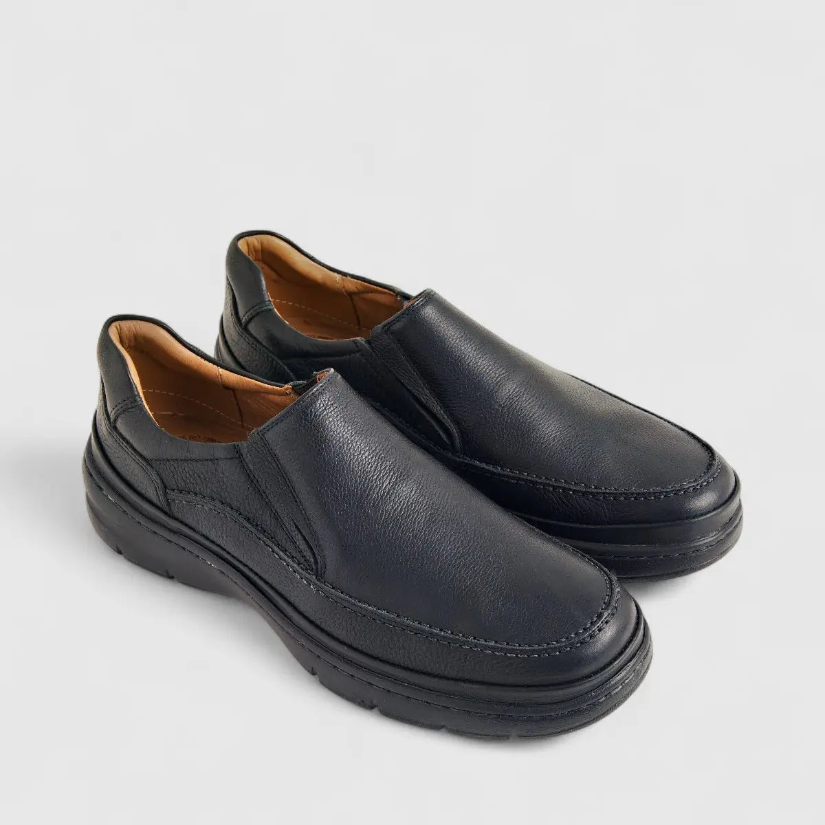 Anatomic Leather Comfort Slip On Black 383820 AN136 Slip-ons | familyshoecentre
