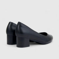 Hush Puppies Soft Style Ladies Comfort Block Heel Court Fynn SSL01619 Black SS333