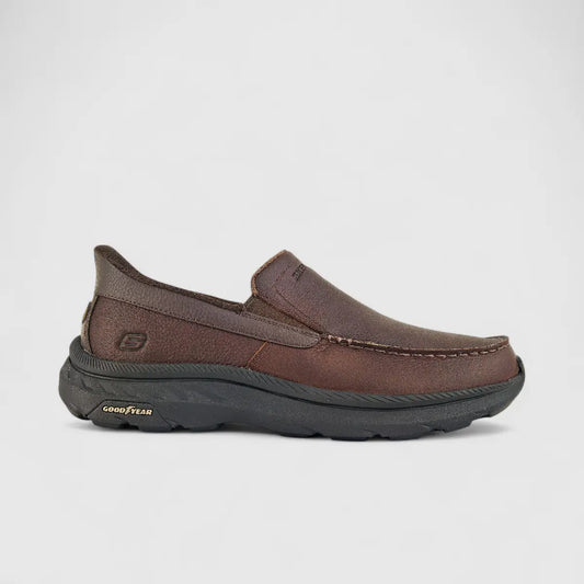 Skechers Men's Comfort Slip On Pollard 205334 Red Brown SM97
