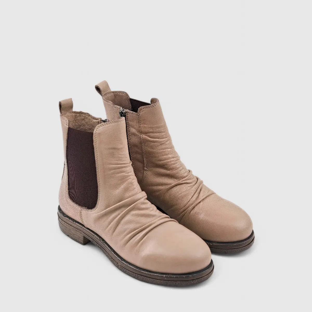 Dimato Leather Boot Beige 002.4003 Boots | familyshoecentre