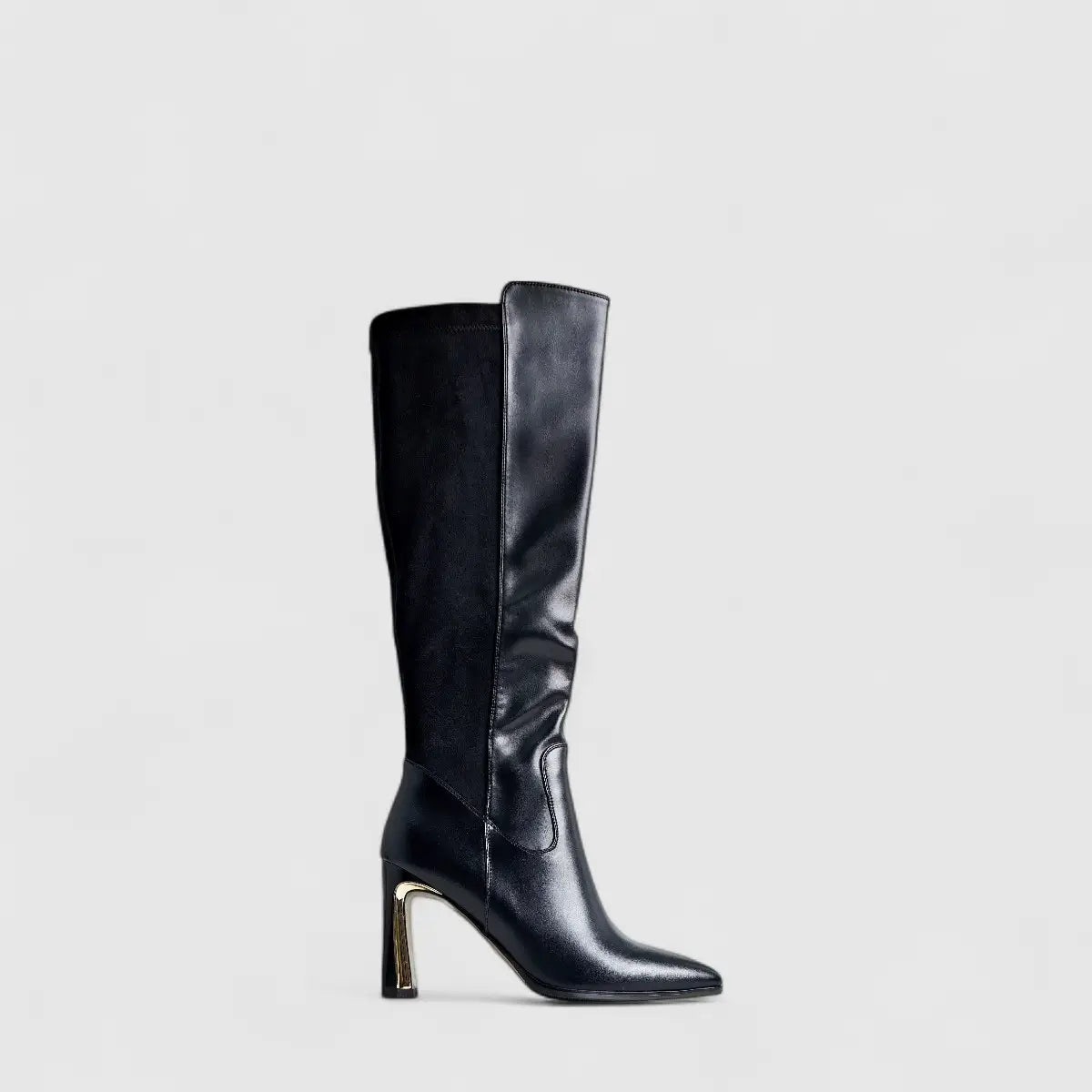 Bulbul Heel Long Boot Black CAR5036
