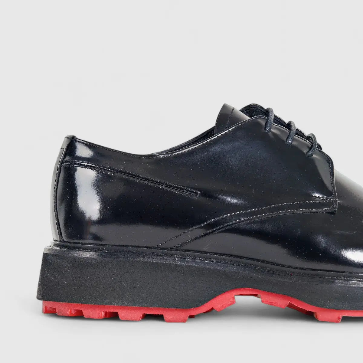 Formales Men's Leather Chunky Sole Lace Up 0493 Black FC112