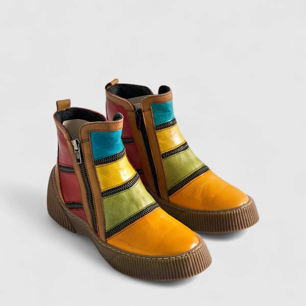 Karyoka Comfort Leather Boots 3119 Multi Boots | familyshoecentre
