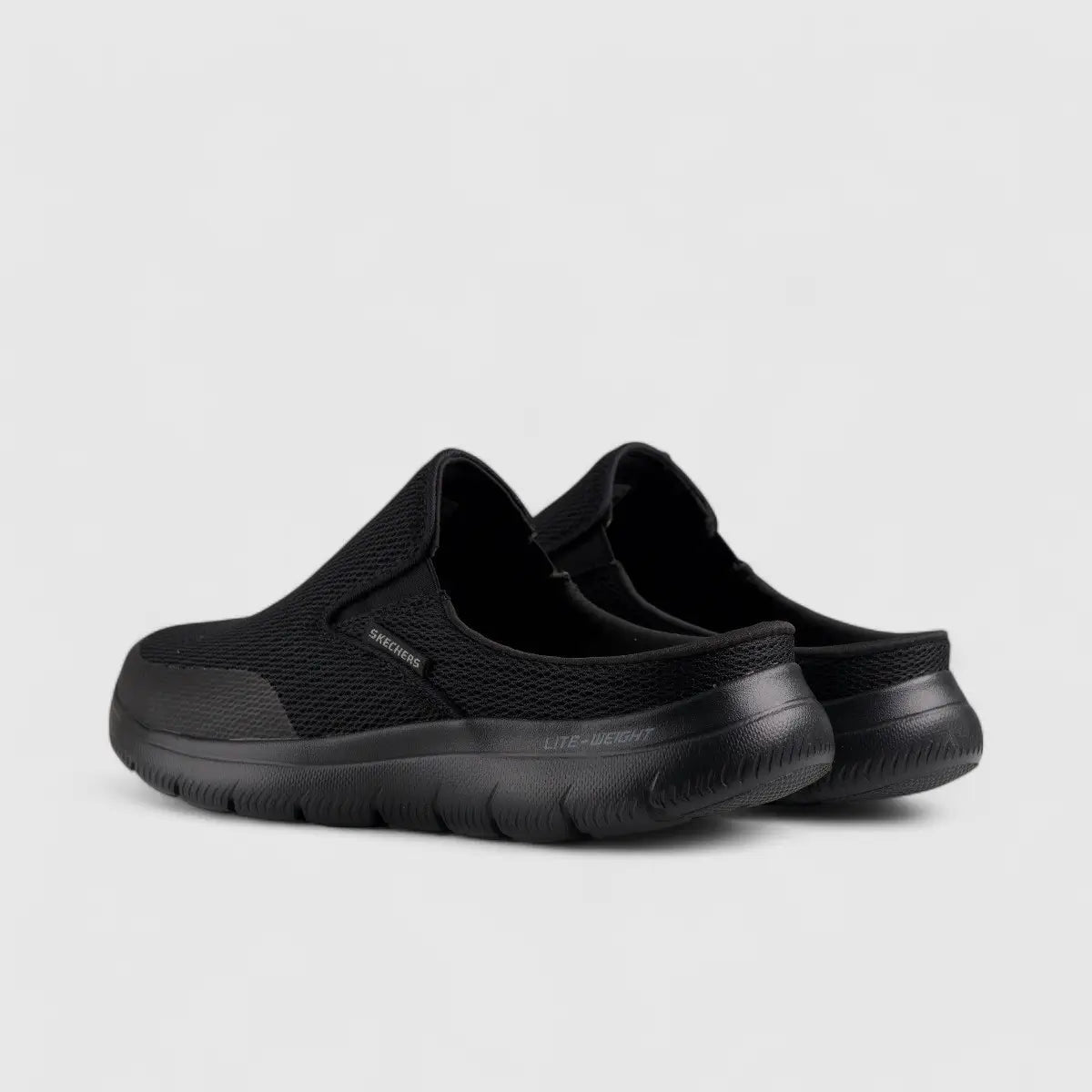 Skechers Comfort Open Back Slip On Black 232574 – familyshoecentre