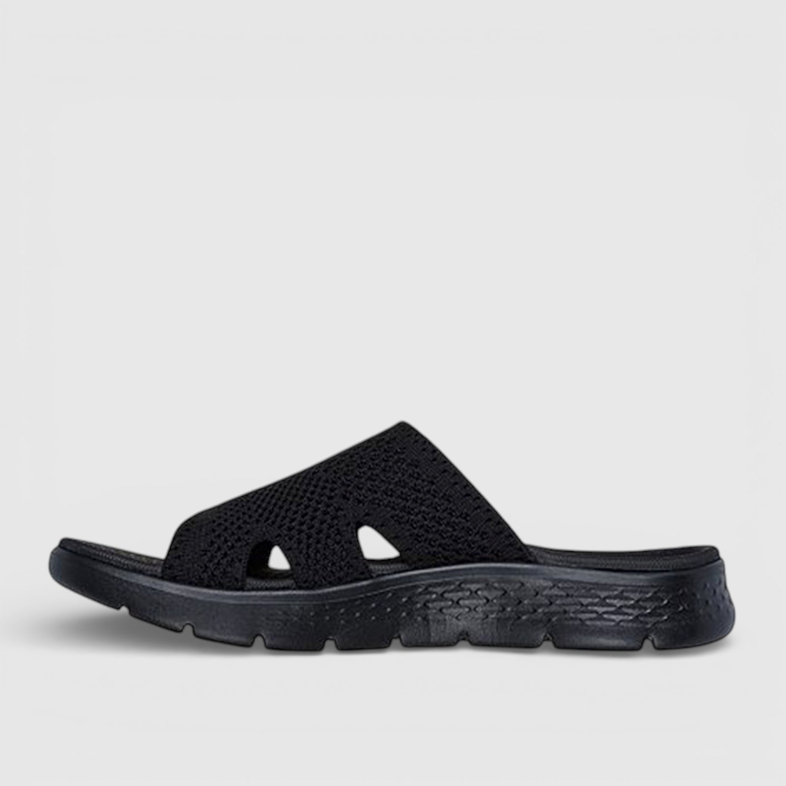 Skechers Ladies Comfort Slide Go Walk Flex Sandal 141425 Black SW82