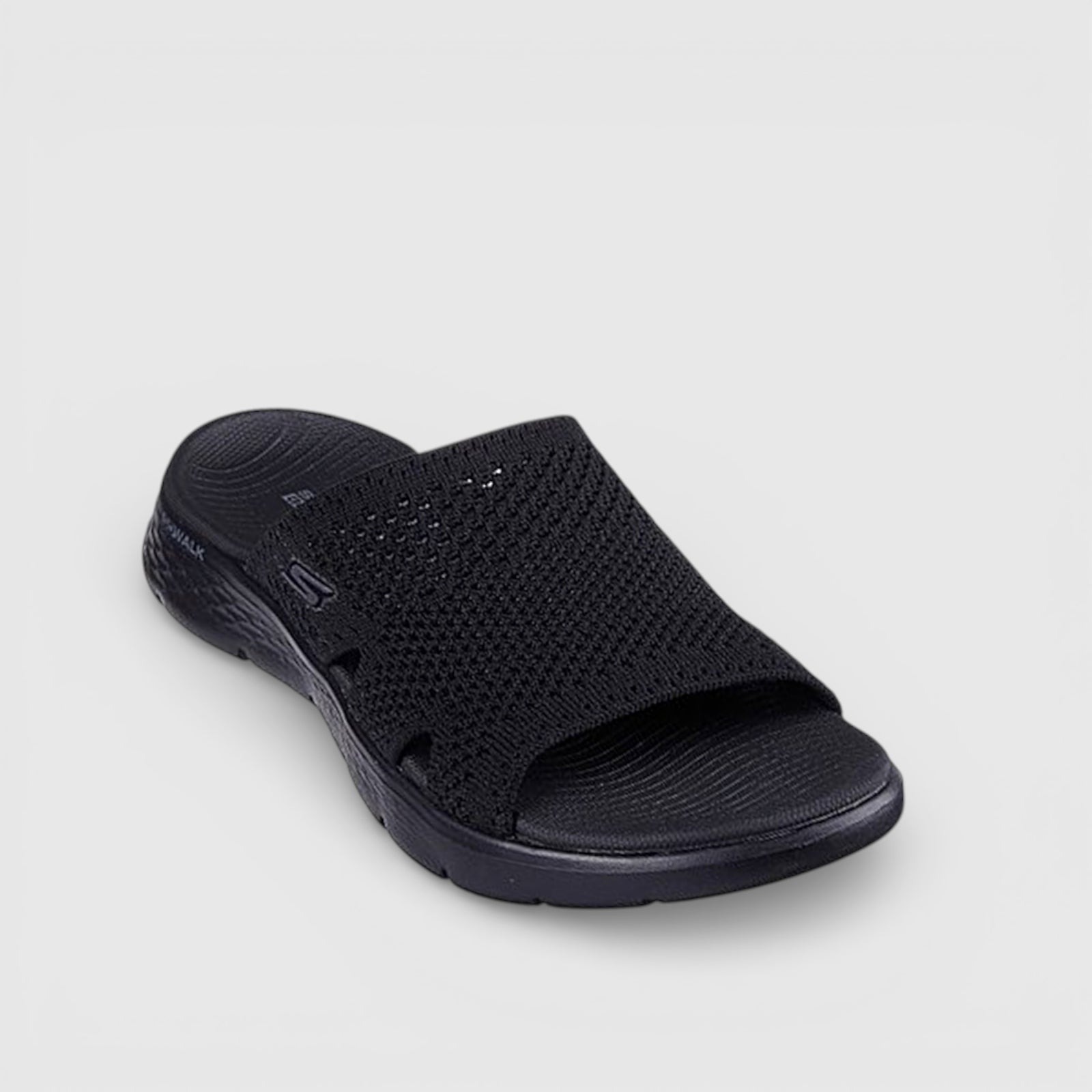 Skechers Ladies Comfort Slide Go Walk Flex Sandal 141425 Black SW82