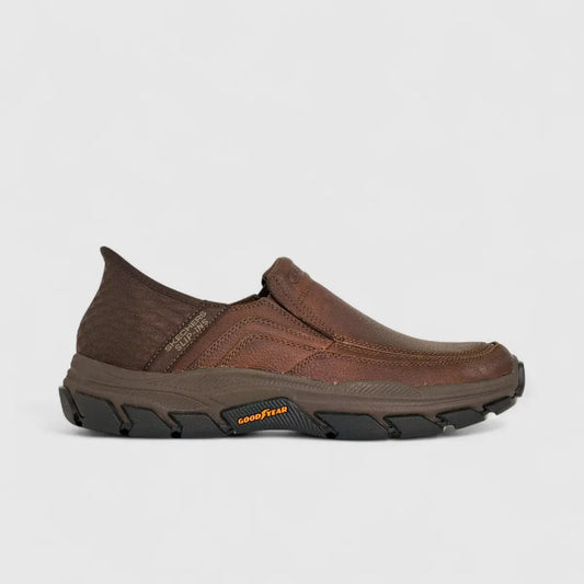 Skechers Men's Comfort Slip Ins Respected 204810 Red Brown SM111