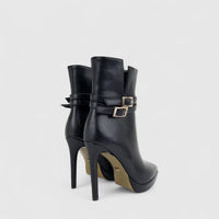 Bulbul Ladies Stiletto Heel Ankle Boot Black CAR26-4