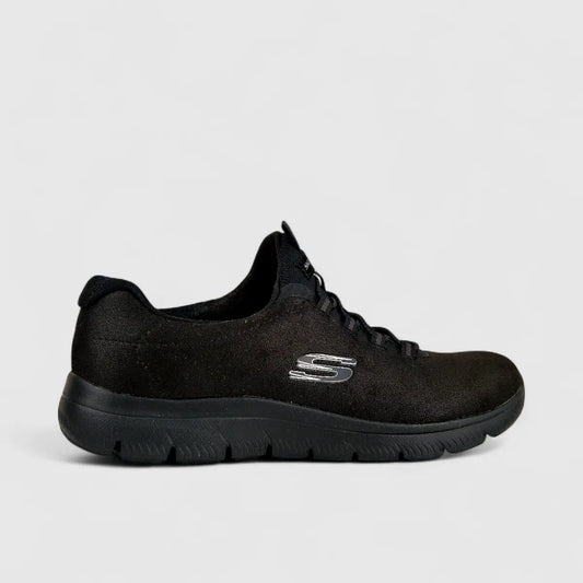 Skechers Ladies Comfort Sneaker Bountiful 12607 Black SW61