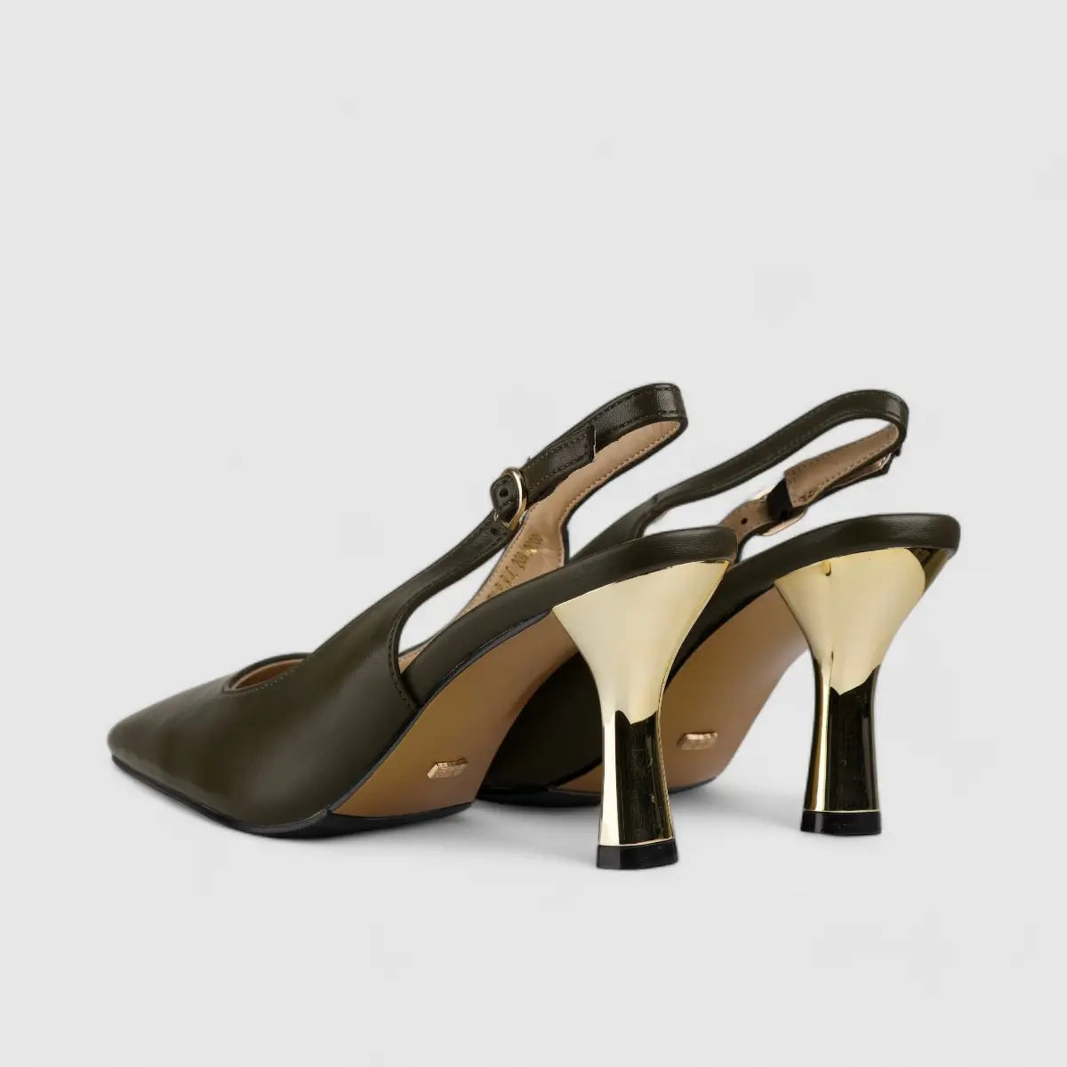 Bulbul Slingback Heel Olive CAR5026 Heels | familyshoecentre