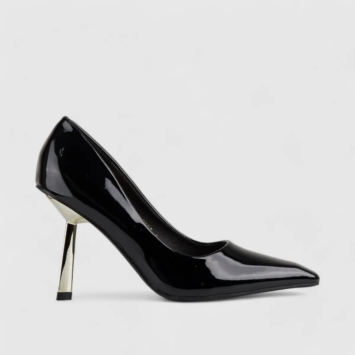 Bulbul Court Shoe Black LU005 Heels | familyshoecentre