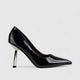 Bulbul Court Shoe Black LU005 Heels | familyshoecentre